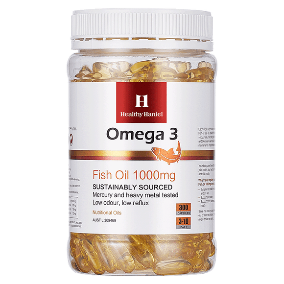 Healthy Haniel Omega-3 Fish Oil 1000mg 300 Capsules