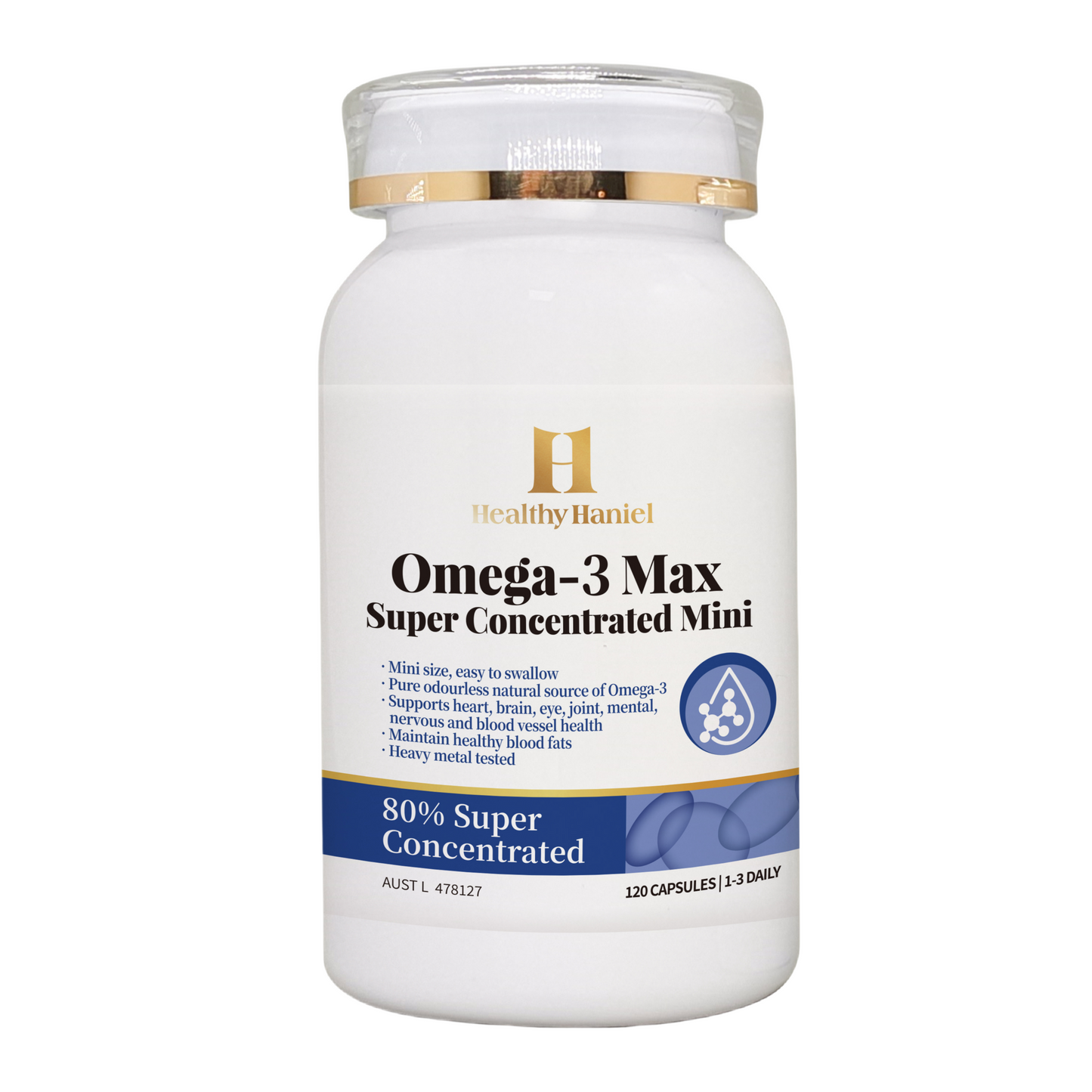 Healthy Haniel Omega-3 Max  Super Concentrated Mini 120 Capsules