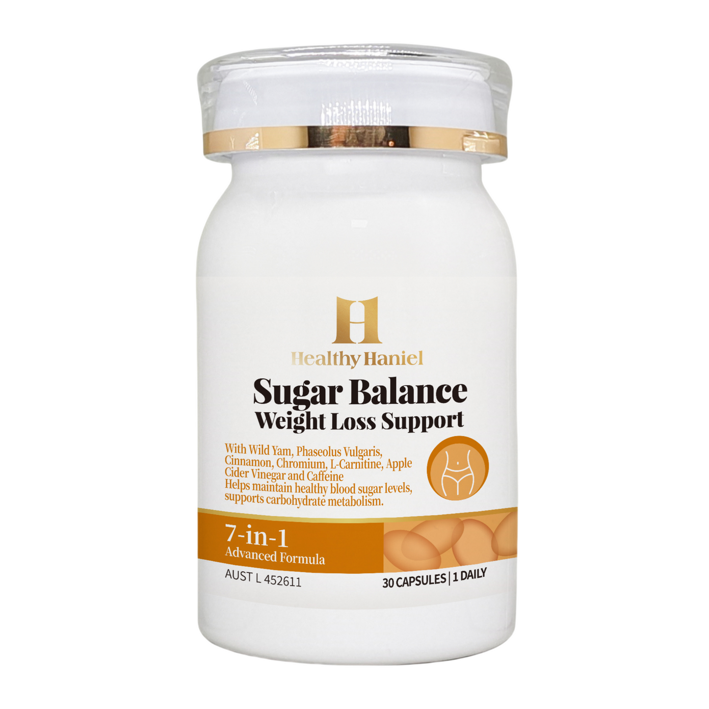 Healthy Haniel Sugar Balance and Weight Loss Support 30 Capsules