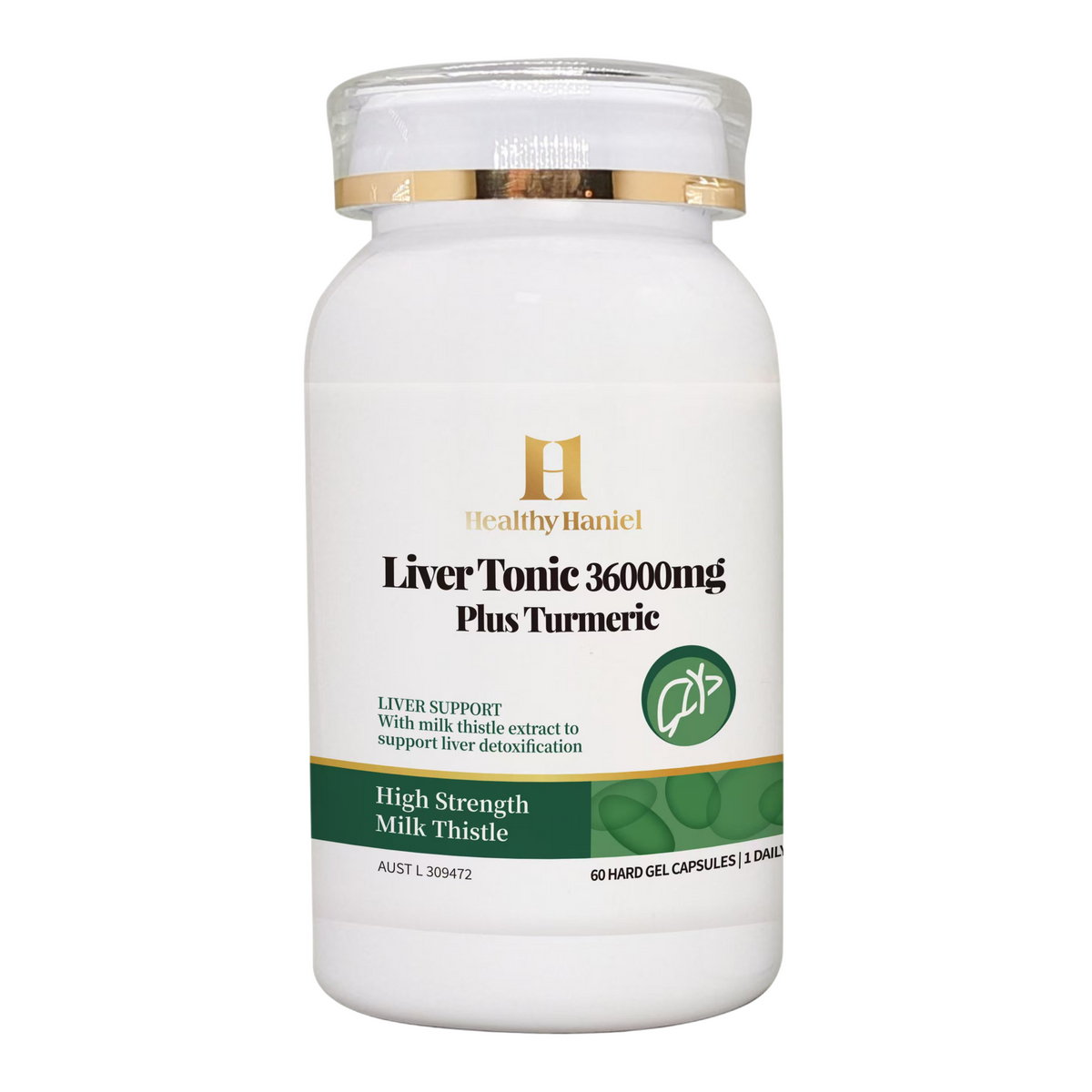 Healthy Haniel Liver Tonic 36000mg Plus Turmeric 60 Capsules